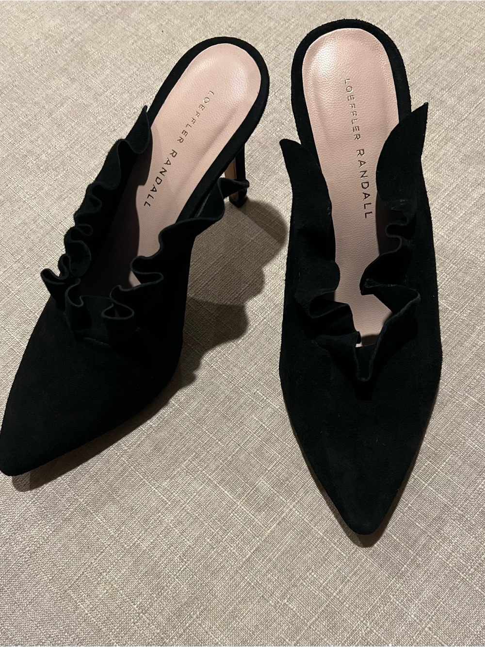 Loeffler Randall Langley Black Mules Size 7.5